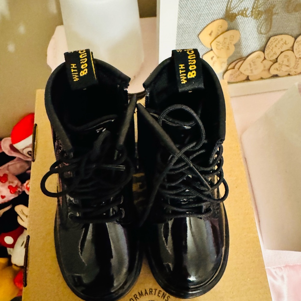 Dr. Martens Black Kids Boots